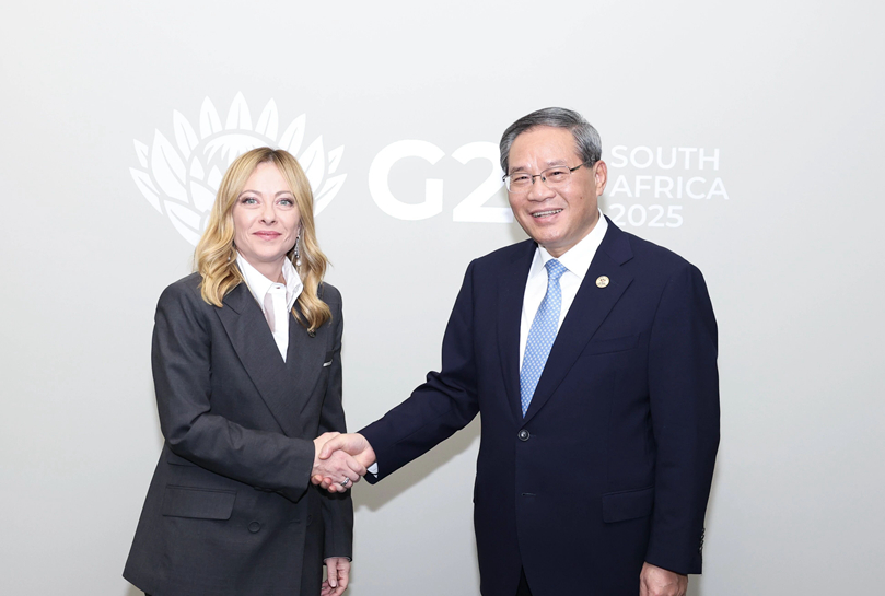 李强会见意大利总理梅洛尼